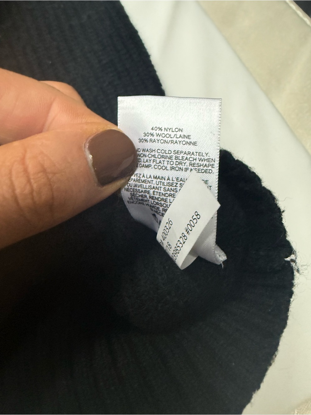 Express Black Wool Blend Ribbed Mock Neck Sweater Sz M - Picture 5 of 5